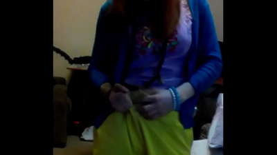 Masturbaasjefideo ticht by troch redheaded Light Fairy